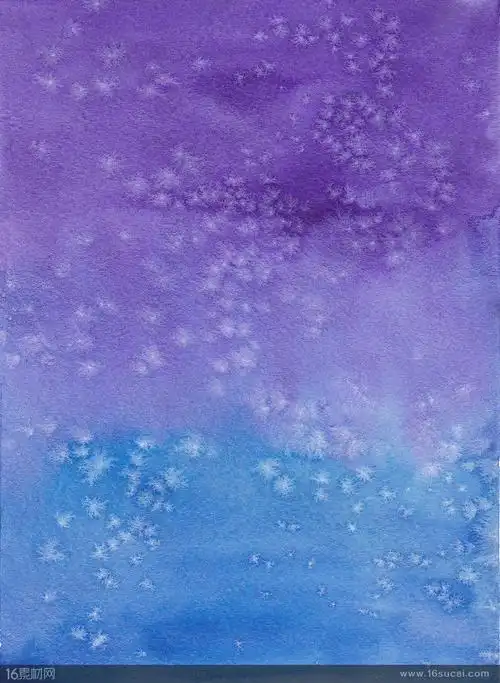 蓝紫色水墨水彩晕染背景高清图片