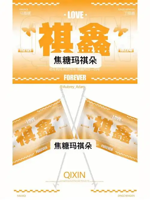 原创祺鑫文轩翔霖应援大旗