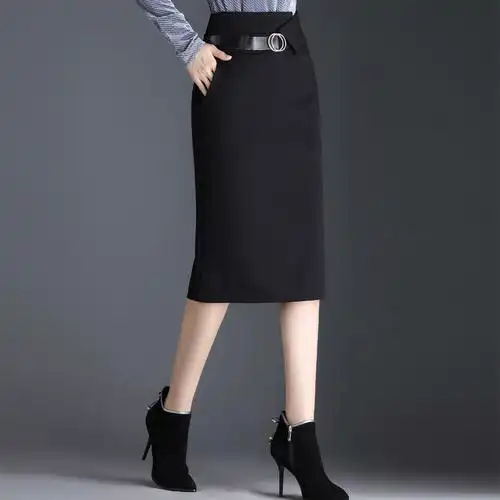 半身裙女秋冬2021新款显瘦包臀裙中长款开一步半身裙