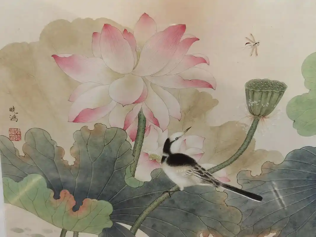 新作工笔荷花#工笔 #国画 #沛纳海月相收集计划 - 抖音