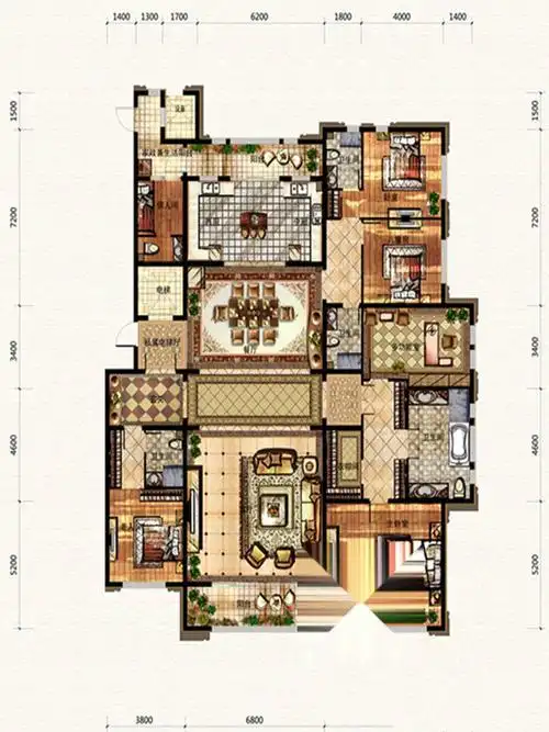 廊坊孔雀城大公馆14#350㎡5居_廊坊孔雀城大公馆户型图-北京搜狐焦点