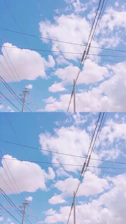 壁纸 天空 拼接 电线 小清新 日系