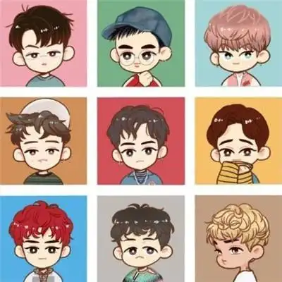 exo兄弟卡通萌图精选2020 你的名字写到顺手念到顺口,卡通头像图片