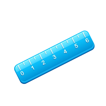 蓝色的卡通尺子png素材