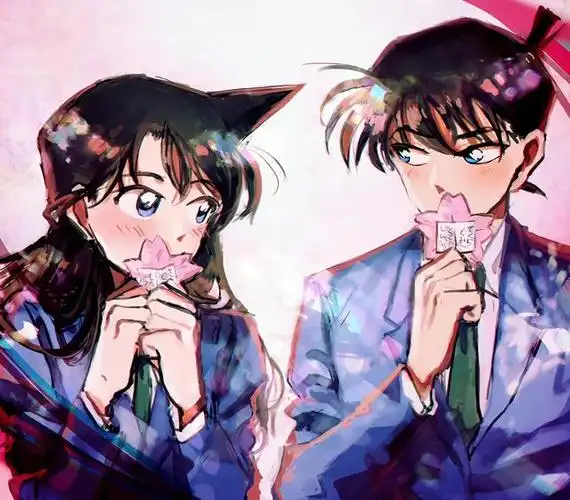 名侦探柯南:官配情侣的同人图,甜到上头,最后一对你磕到了吗?