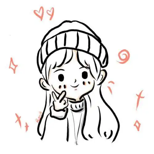 卡通q版超萌的动漫女孩简笔画 画法 图片q版 人物简笔画可爱女生的