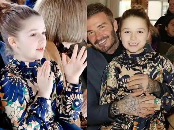 贝克汉姆父女现身!小七穿短装成圆柱身材,大哥晒照挽回妹妹形象