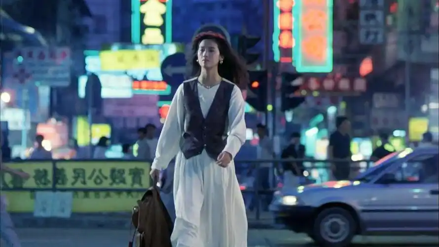 1990天若有情之追梦人乖乖女就这么穿赛博朋克的香港夜景吴倩莲