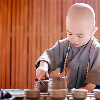 真人呆萌小和尚头像