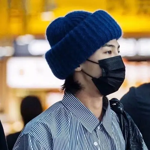 权志龙gd演唱会同款秋冬加厚毛线针织帽男简约针织帽男冷帽图片