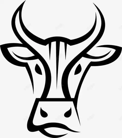 霸气的牛头的简笔画