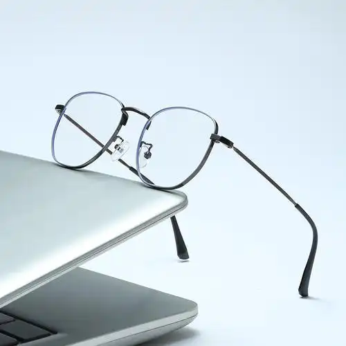 2024小红书复古金属全框近视眼镜框架男防蓝光文艺女学生平光镜