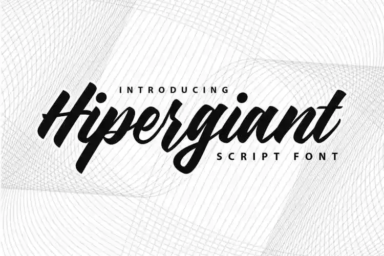 创意加粗连笔样式英文字体合集 hipergiant script – 设计小咖
