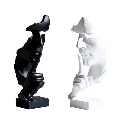 沉默是金北欧创意客厅酒柜装饰品摆件家居现代雕塑办公室玄关摆设