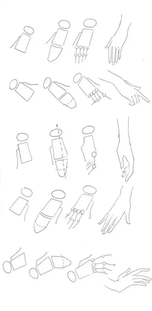 漫画人物的手怎么画