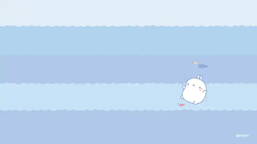 韩国可爱胖乎乎卡通兔子高清桌面壁纸