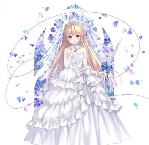 出单带皇冠穿礼服动漫少女