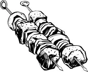 烤肉串手绘矢量图形