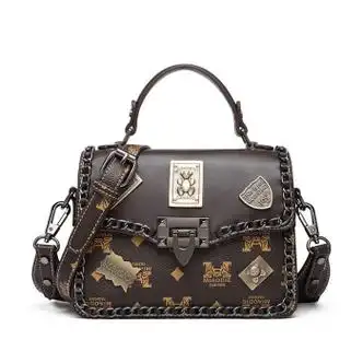 酷奇袋鼠kuqidaishu酷奇包包女包轻奢邮差包新款女包复古斜挎包手提