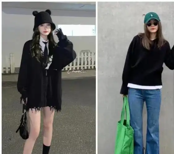 这期介绍的5种风格,共计35套高黑色毛衣搭配参考完全可以照搬,谁穿谁