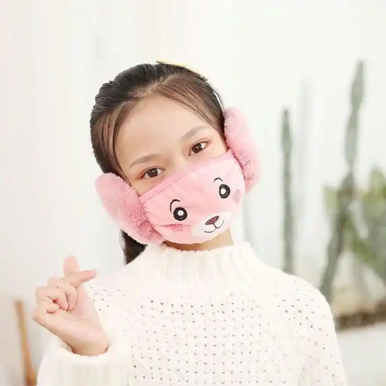 新款秋冬儿童学生口罩防寒保暖防尘蒙面罩男女全脸骑行防风口罩女
