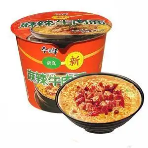 清真食品今麦郎方便面麻辣牛肉面桶面114g12桶速食泡面整箱包邮