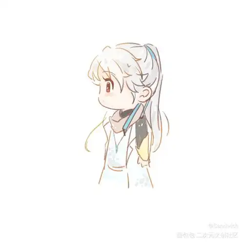 小甜饼_浪浪钉古风平涂日系q版头像插画同人绘画作品