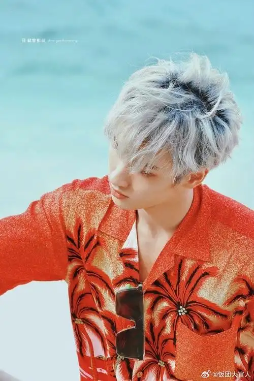 帅哥就是能够轻松驾驭任何发色,严浩翔这深邃的一双眼和冷白皮也太