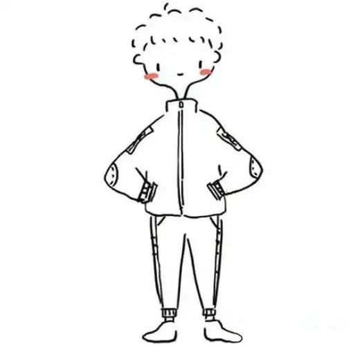 可爱小男孩简笔画图片帅气小男孩怎么画简单好看