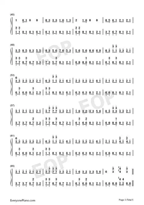 爱之初体验张震岳双手简谱预览3