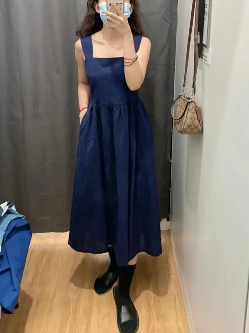 优衣库藏蓝色连衣裙大家都不爱吗
