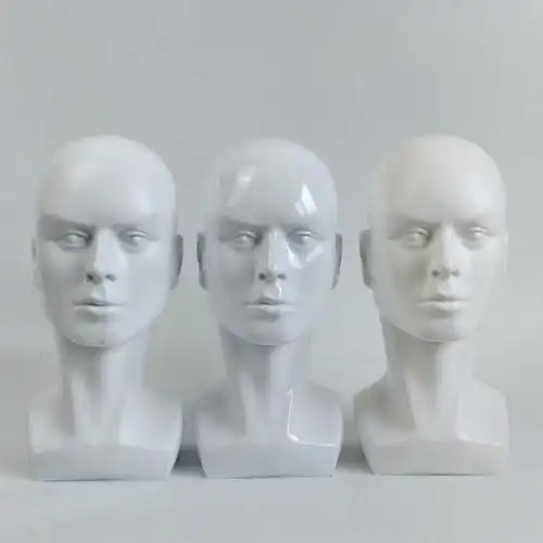 假发展示男款头模假发店男士假头套放置模特头假发支撑假人头模型