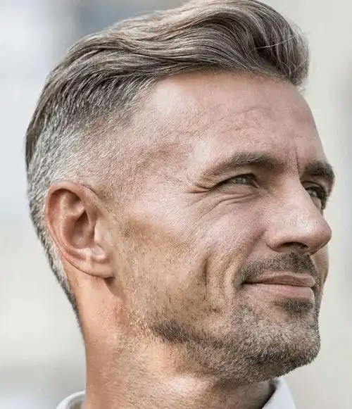 岁,换发型就选这一款,哪怕头发花白依然很有型|短发|发色|男士|发际线