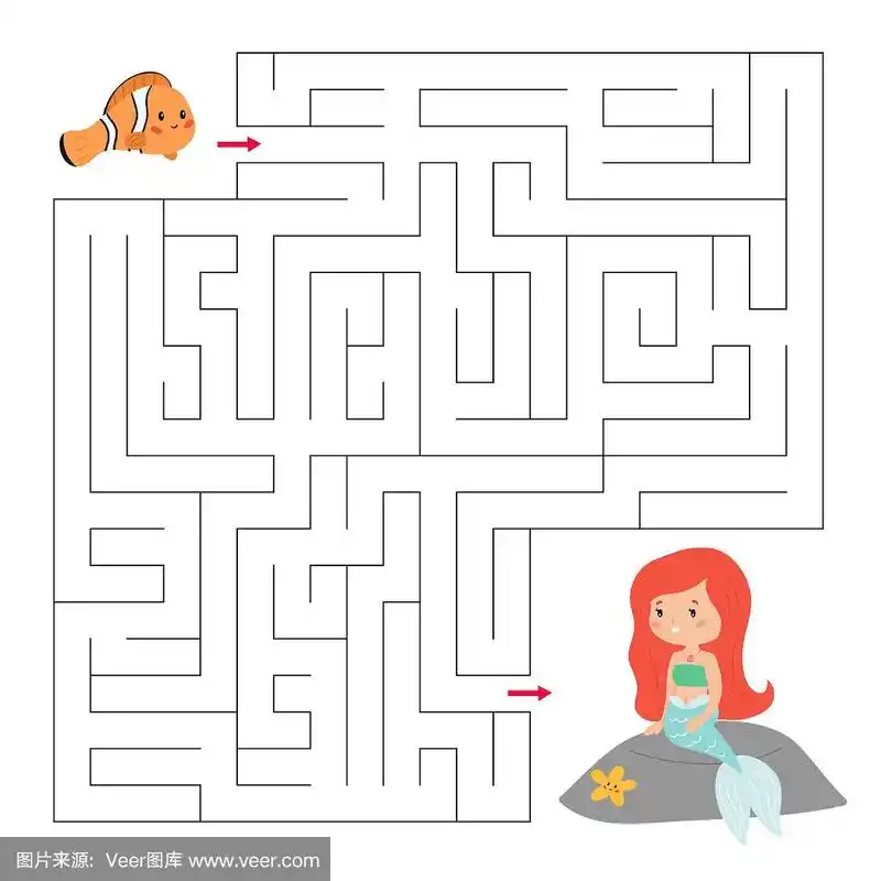 学龄前儿童的迷宫游戏.
