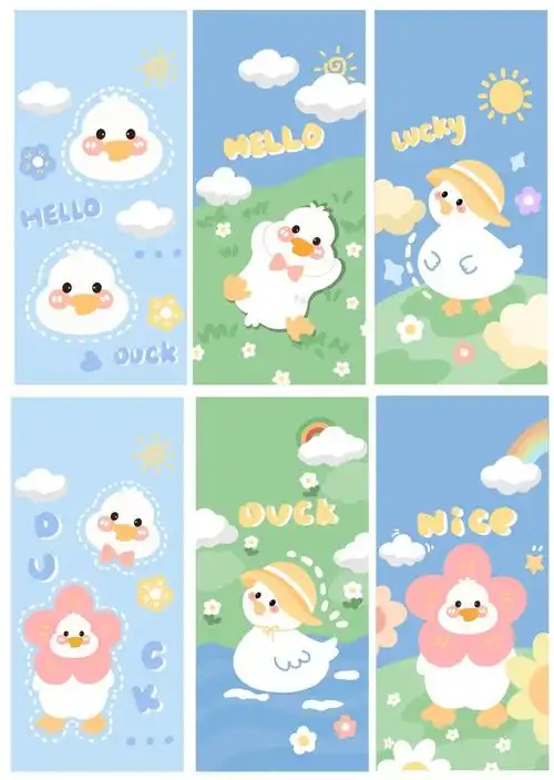 原创壁纸可爱的小鸭子