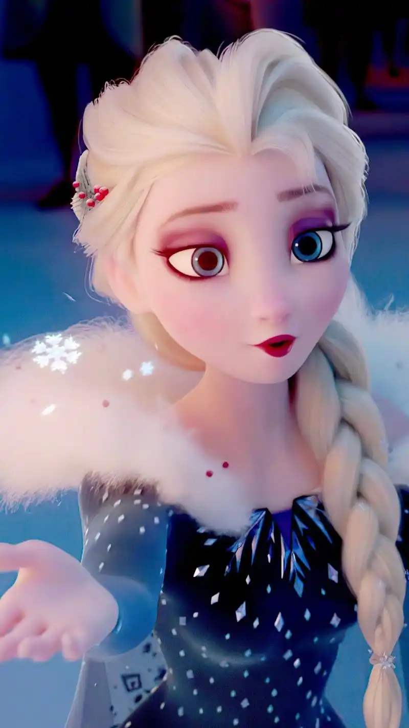 古灵精怪!冰雪奇缘2 艾莎女王高清特写壁纸!