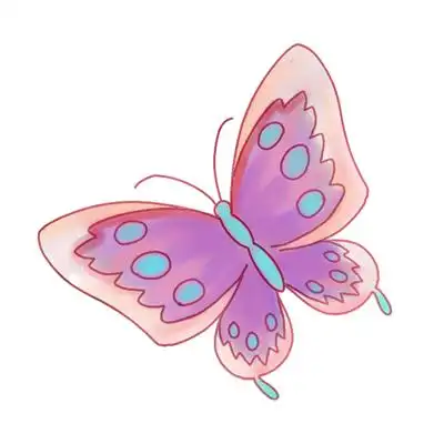 手绘蝴蝶元素卡通蝴蝶png素材