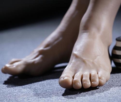 4243码脚趾鞋袜硅胶定位弯曲关节假脚足模男性服装模特