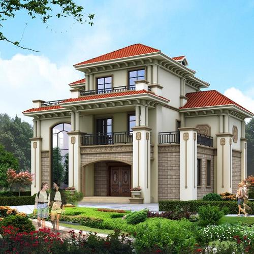 3221欧式三层大别墅豪华设计图纸新款农村自建房屋网红别墅三层楼