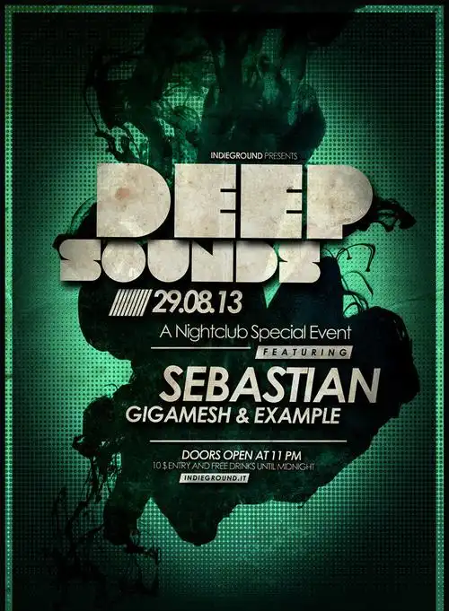 国外欧美风格时尚酒吧ktv平面设计素材图库psd广告海报版式模板图