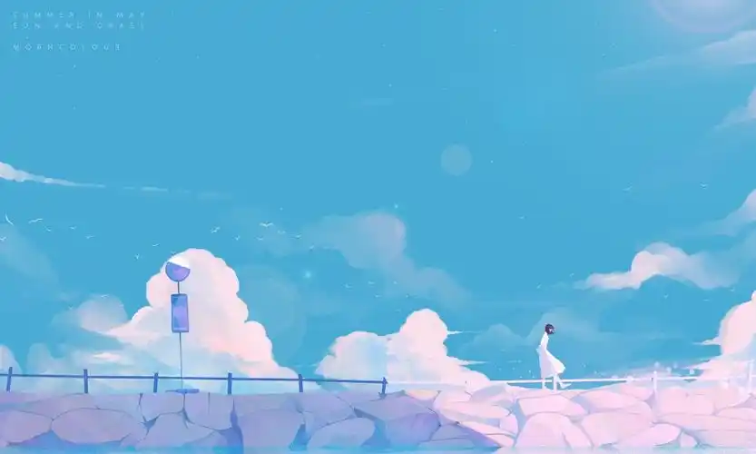 蓝色系少女心星空天空