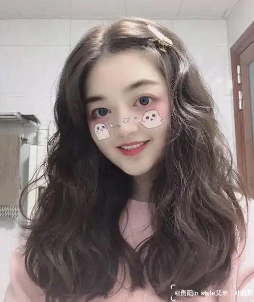 中长发蛋卷头甜复古减龄显发量,蛋卷头图片,发型图片