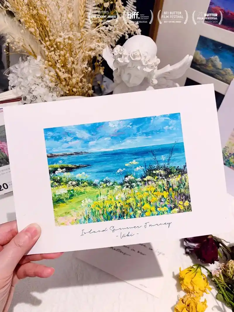 油画棒 | 海岛日记day2 100幅油画棒风景画打卡第五十 - 抖音