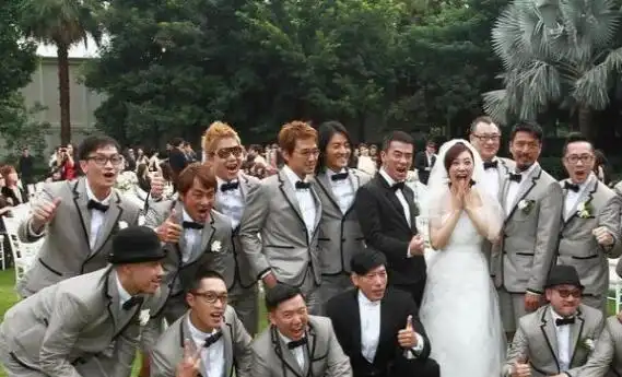 吴京谢楠婚礼伴郎的是沈凌,大左,聂远,段宏奕.