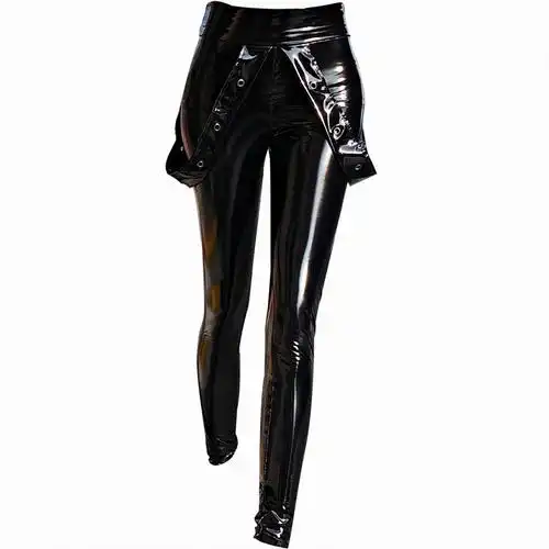 皮裤2019春季新款漆皮亮面薄款紧身黑色高腰打底裤