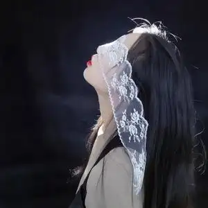 蒙眼丝带眼罩禁欲系蕾丝遮眼丝带婚纱摄影道具影楼写真主题拍照新