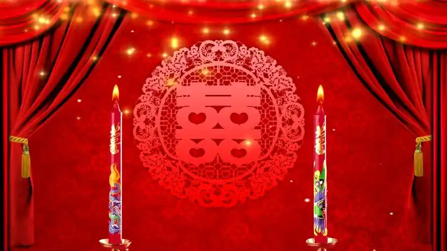 中式婚礼led背景素材视频免费下载1