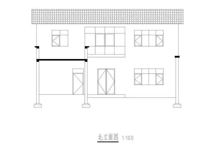 农村自用住宅-北立面图