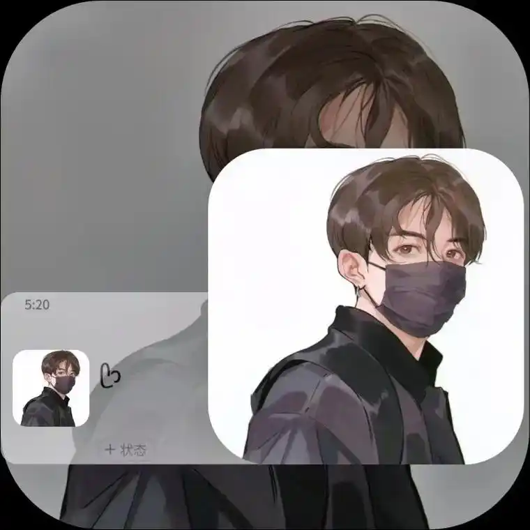 男生戴口罩头像