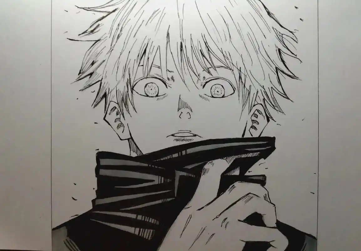 没关系,我是最强的.#五条悟 #咒术回战 #手绘 #绘画 # - 抖音